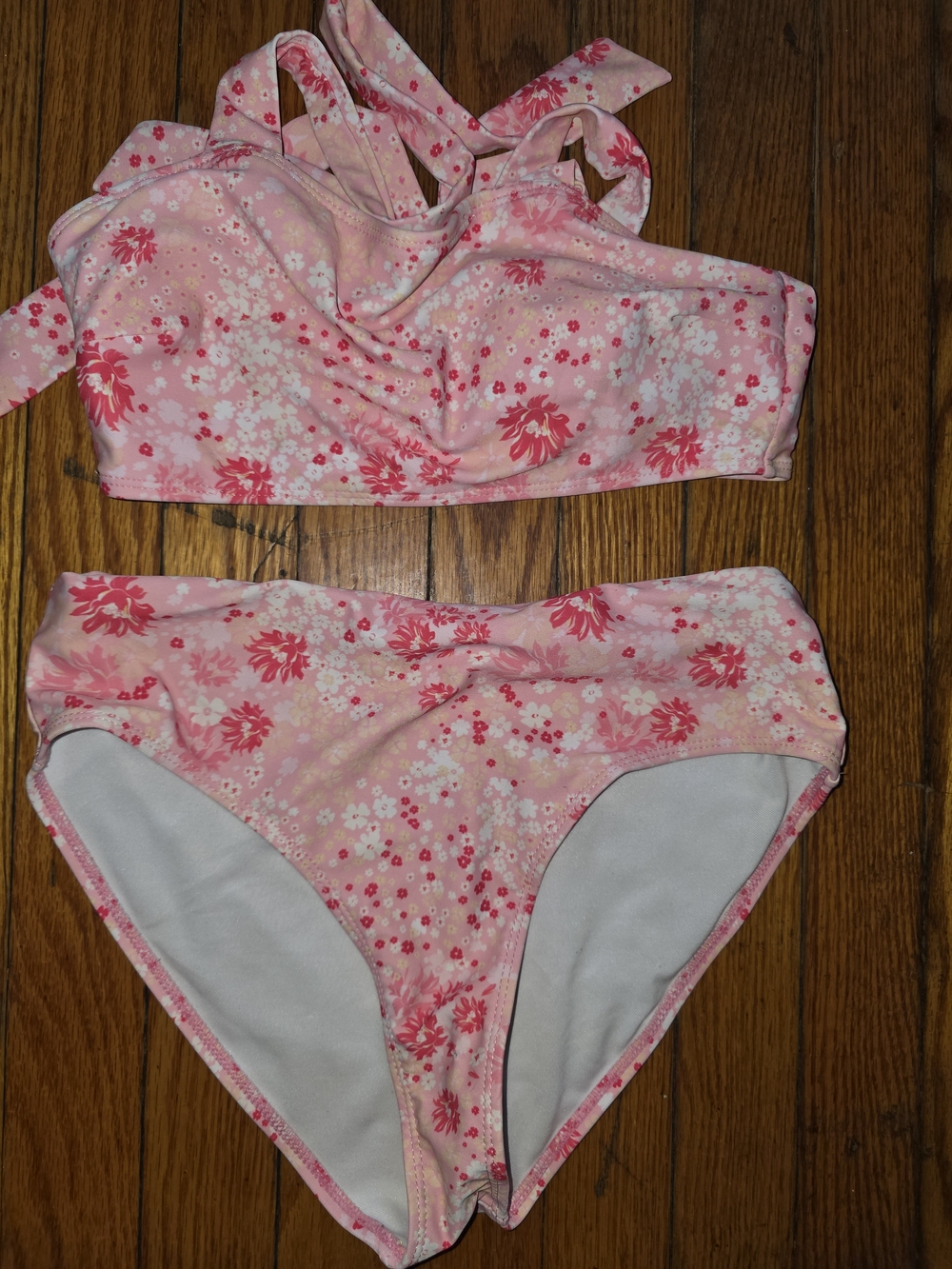 SHEIN Pink Floral Two-Piece Bikini Set